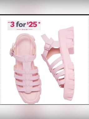 Zoe Barbie  pink Gladiator sandals by Justfab size 9